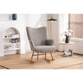 thumbnail image 2 of Contemporary Modern Style Rocking Chair-Fabric Accent Chair-Gray, 2 of 12