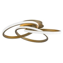 Aiwen Simple Geometric Linear Modern Farmhouse Flush Mount Ceiling Lamp Gold