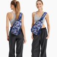 thumbnail image 6 of Bohemian Paisley Print Sling Backpack, Chic Vintage Crossbody Shoulder Bag with Colorful Floral Design, Lightweight Travel Hiking Daypack, 6 of 6
