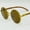 Brown, variant on Men's Sunglasses Clear Lens Circle Retro 90'S Style Gold Frame Classic