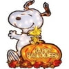 Peanuts Snoopy/Happy Halloween Pumpkin Yard Art, Glitter Gel, Lighted, 50 Lights