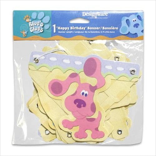 PARTY SUPPLIES BLUES CLUES "HAPPY BIRTHDAY"  BANNER  & CREPE STREAMER DUO 