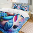 thumbnail image 2 of Eeyore 3 Piece Bedding Sets for Boys Girls Teens, Cartoon Soft Kids Duvet Cover with 2 Pillowcases, All Season Comforter Covers Bedroom Decor Gift, 90"x90", 2 of 8