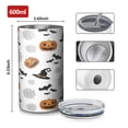 thumbnail image 4 of 20oz Coffee Tumblers White Halloween Pumpkins Bats and Witch Hats Stainless Steel Vacuum Insulated Travel Tumbler Coffee Cups Mug with Lid and Straw with Cleaning Brush for Cold & Hot Drinks, 4 of 5