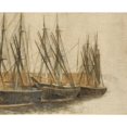 thumbnail image 2 of Vilhelm Hammershøi 18x15 Black Ornate Wood Framed Double Matted Museum Art Print Titled - From Christianshavn's Canal, Copenhagen (1905), 2 of 5