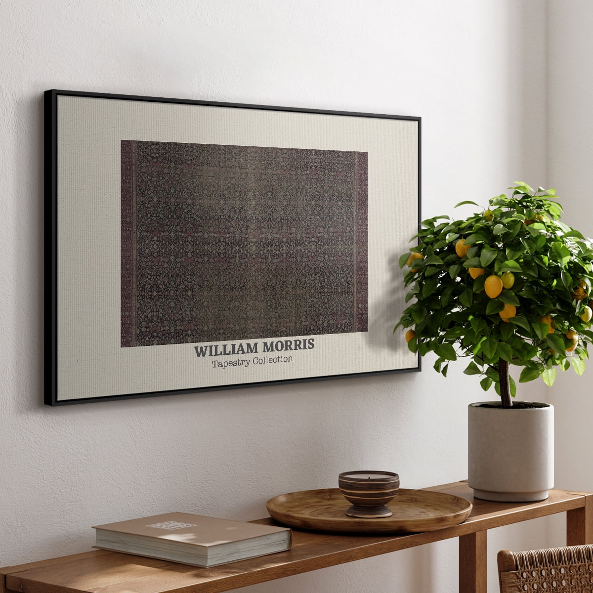Vintage Abstract Print-L Framed in Black Wood Gallery Wrapped Canvas 27 in. x 41 in.