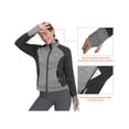 thumbnail image 6 of Little Donkey Andy Women's Warm Lightweight Running Jacket Full Zip Fleece Hybrid Coat for Golf Hiking Grey Heather XL, 6 of 8