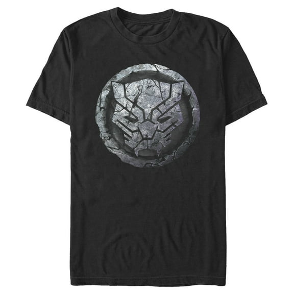 Men's Marvel Black Panther Stone Mask  Graphic Tee Black 5X Large