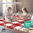 thumbnail image 4 of ODIKA 2'x3' Machine Washable Non-Slip Area Rug, Rustic Cabin Inspired Interlocking Checks With Balanced Color Blocks High Traffic Rug with Pad, Red, 618391, 4 of 8