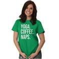 thumbnail image 5 of Yoga Coffee Naps Meditation Fitness Women's Graphic T Shirt Tees Brisco Brands L, 5 of 6