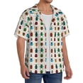 thumbnail image 2 of Disketp Cartoon Insects Men's Hawaiian, Shirts Button Down Holiday Beach Shirts-{sizeName}-XX-Large, 2 of 5