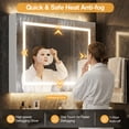 thumbnail image 5 of TTGIEET 24"x32" Medicine Cabinet Modern with Mirror, 3-Color LED Lights, Anti-Fog, 2 Adjustable Shelves, Storage Organizer, White, 5 of 8