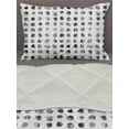 thumbnail image 3 of Black and Grey Comforter & Sham Bedding Set, Watercolor Circle Blobs or Splashes in a Repetitive Pattern, 3 pcs Duvet Set Microfiber Filling Quilt, 5 Sizes, Dark Grey and Pale Taupe, by Ambesonne, 3 of 4