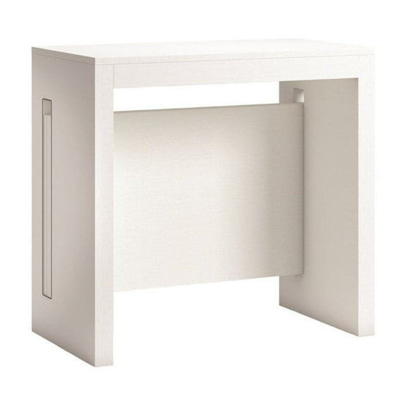 Modern Erika Engineered Wood Italian Extendable Console Table in White