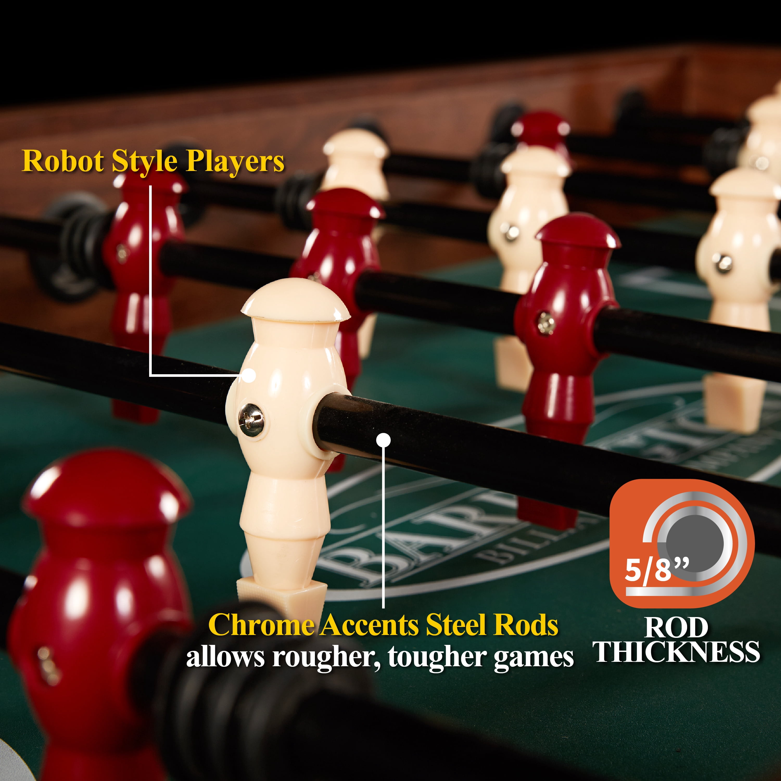 54" Foosball Soccer Table, Furniture Style, by Barrington Billiards Company