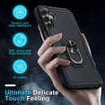 thumbnail image 2 of KOMI Compatible with Samsung Galaxy A15 5G Case with Screen Protector+Camera Lens Protector,Heavy Duty Full Body Phone Cover Built in Metal Ring Holder Kickstand,2024 Black Matte, 2 of 5