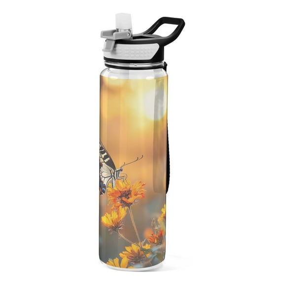 BZSMCE Sport Bottle Butterfly Serenade Outdoor sports Water Bottle Size: 10.4x3in