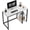 White Marble, variant on Small Computer Desk with Shelves for Small Spaces, Easy Assembly Study Desk, Sturdy Writing Desk for Bedroom & Home Office,