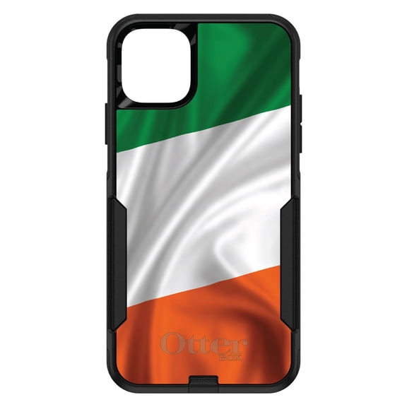 DistinctInk OtterBox Commuter Custom Case for Apple iPhone 15 (6.1" Screen) - Show Your Love of Ireland - Shockproof Protection