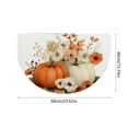 thumbnail image 3 of Hometravel Thanksgiving Floor Mat, Semi-Circle Maple Leaf Pumpkin Design Doormat, Non-Slip Entrance Mat for Porch, Fall Holiday Decor, Dirt Resistant, 3 of 6