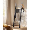 thumbnail image 2 of Escalera de manta de 6 niveles con perillas colgantes escaleras de pared inclinadas de 5.5 pies para sala de estar recámara escalera decorativa rústic, 2 of 6
