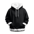 thumbnail image 5 of YunPes Christmas Hooded Sweatshirt for Kids Solid Long Sleeve Hoodie with White Fuzzy Trim Boys Winter Xmas Part1 Warm Pullover, 5 of 5