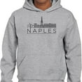 thumbnail image 2 of Skyline Naples Italy Hoodie Sweatshirt Unisex Large Grey, 2 of 5