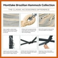 thumbnail image 4 of Classic Accessories Montlake Fadesafe Brazilian Hammock with Steel Stand, Heather Grey Stripe, 4 of 14