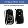 thumbnail image 4 of OFFCURVE Car Key Fob Cover TPU for VW - Full Protection, Keychain Included,Black Sliver, 4 of 5