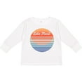 thumbnail image 3 of Inktastic Lake Placid Retro Sunset Boys or Girls Long Sleeve Toddler T-Shirt, 3 of 5