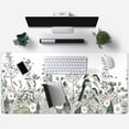 thumbnail image 4 of Green Desk Mat Weed Flower White Mouse Pad XXL 31.5x15.7 in Desk Decor Office Accessories XL Mouse Mat Home for Women Pad, with Stitched Edges Non-Slip Laptop Computer Keyboard Mousep, 4 of 6