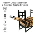 thumbnail image 5 of Sunnydaze Outdoor Powder-Coated Steel Firewood Log Rack with Kindling Holder, 5 of 11