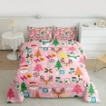 thumbnail image 2 of Castle Fairy 3-Piece Full Size Comforter Set, Santa and Snowman Christmas Print, 2 of 8