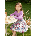 thumbnail image 4 of Lanbubble Girls 2 Piece Dress Set Sleeveless Bubble Dress with Cardigan & Side Pockets for Party Daily Wear Size 5-12Y, 4 of 7