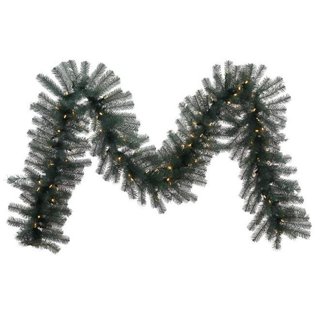 Vickerman N131815LED Blue Crystal Garland with Warm White LED Lights, 9 ft. x 14 in.