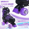 thumbnail image 5 of Nattork Kids Roller Skates for Boys Adjustable Rollerskates with Light Up Wheels, 5 of 7
