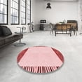thumbnail image 3 of Ahgly Company Indoor Square Patterned Light Red Pink Area Rugs, 7' Square, 3 of 6
