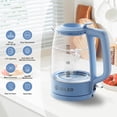 thumbnail image 4 of iSiLER 1500W Electric Glass Kettle, 1.7L Cordless Hot Water Boiler, BPA-Free with Auto Shut-Off & Boil-Dry Protection, Quick Fill Lid, Portable Blue Illuminated Teapot, 4 of 6