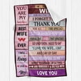thumbnail image 2 of LHSHID Gifts for Wife from Husband to My Wife Blanket Gift Ideas Letter Warm Soft Throw Blankets for Wife Wife Blankets Gifts for Wedding Anniversary Birthday Valentines Christmas 40"x50", 2 of 5