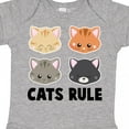 thumbnail image 4 of Inktastic Cats Rule with Cat Heads Boys or Girls Baby Bodysuit, 4 of 5