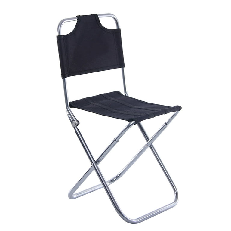 HOMEMAXS Outdoor Foldable Chair Fishing Folding Stool Aluminum Alloy  Back-Rest Chair 