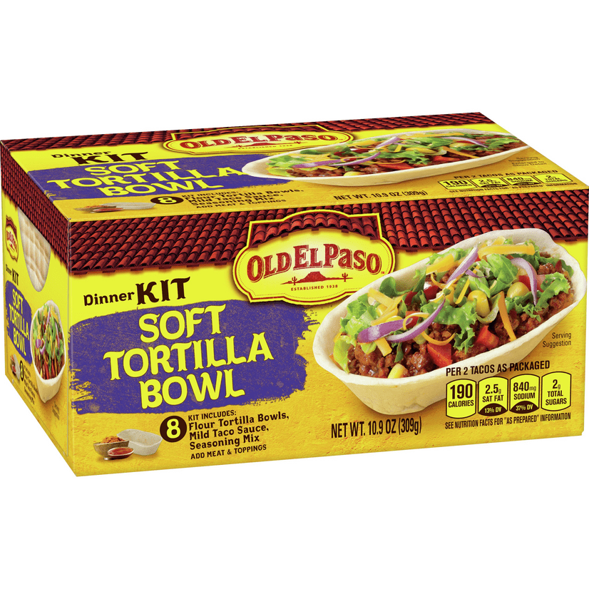 Old El Paso Stand 'N Stuff Soft Taco Dinner Kit, Soft Tortilla, 10.9 oz