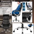 thumbnail image 6 of High Back Office Chair Ergonomic Desk Chair Adjustable Height Computer Chair PU Leather Home Office Chair Modern Executive Task Rolling Chair with Padded Armrests Lumbar Support, Black, 6 of 9