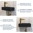 thumbnail image 3 of DeerValley Wall Mount Sink, Mini Matte Black Rectangle Vessel Sink, Small Bathroom Cloakroom Ceramic Wash Basin Wall Hung Sink for Small Space(Left Hand), 3 of 9