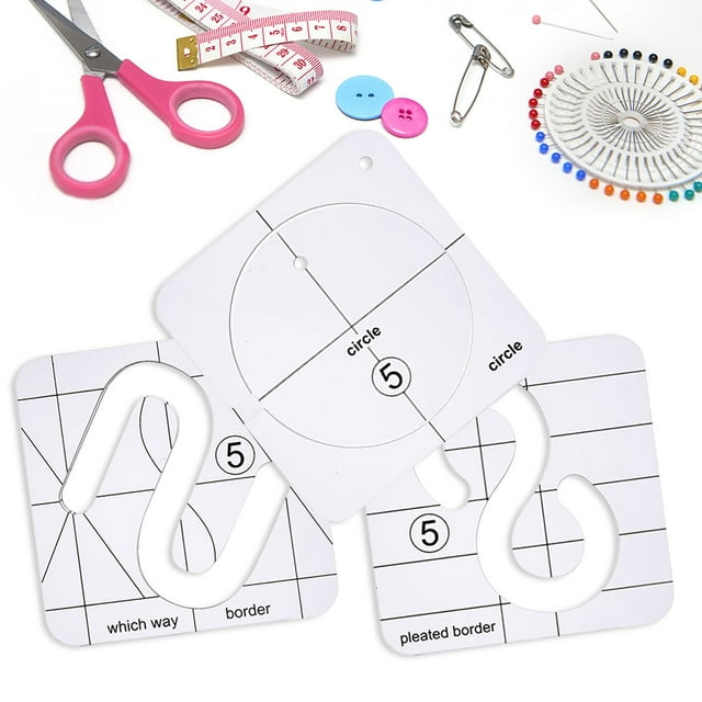 Agiferg Acrylic DIY Sewing Patchwork Ruler Special-shaped Hollow Sewing Kit Patchwork Template