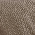 thumbnail image 3 of Eva 3 Piece Queen Microfiber Reversible Coverlet Set, Quilted, Blue, Brown- Saltoro Sherpi, 3 of 5