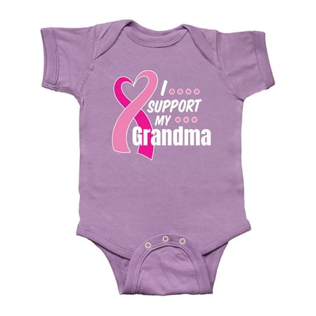

Inktastic Breast Cancer Awareness I Support My Grandma Pink Ribbon Gift Baby Boy or Baby Girl Bodysuit
