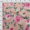 thumbnail image 2 of oneOone Georgette Viscose Fabric Watercolor Leaves & Peony Floral Fabric Prints By Yard 42 Inch Wide, 2 of 4