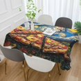 thumbnail image 2 of Yayeee Tablecloths 60" x 60" Rectangle Wrinkle Resistant Party Table Cover, Starry Pizza, 2 of 8