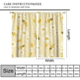 thumbnail image 2 of Bee Curtain Cute Bees White Flowers Pattern for Kids Room Decoration Blackout Print Rod Pocket Window Drapes for Bedroom Living Room 52x84in, 2 of 6
